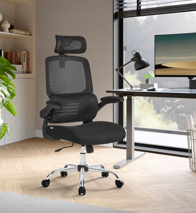 Ergonomic office chair armchair with backrest armrest headrest black Manufacturer code OBN040B01