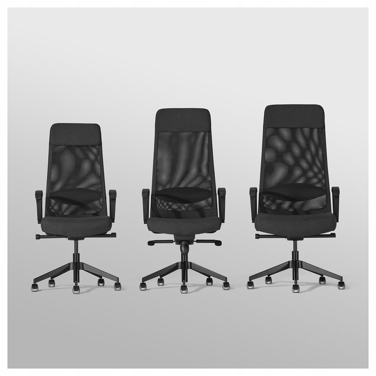 Ergonomic office chair dark gray adjustable Brand IKEA