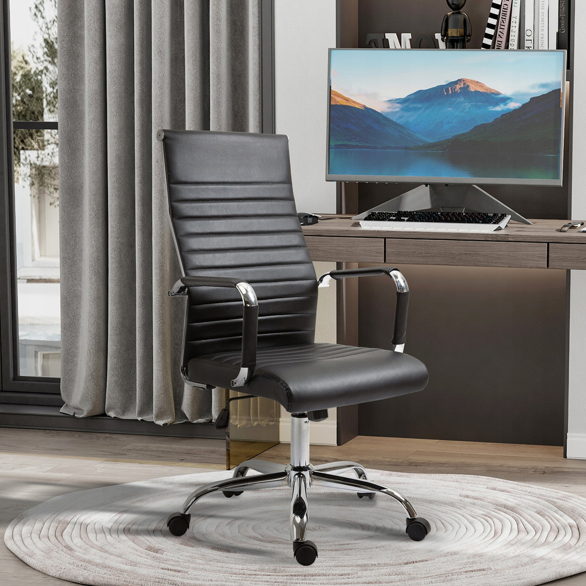 Ergonomic office chair, swivel chair black, comfortable to work with Manufacturer code 5906482351379