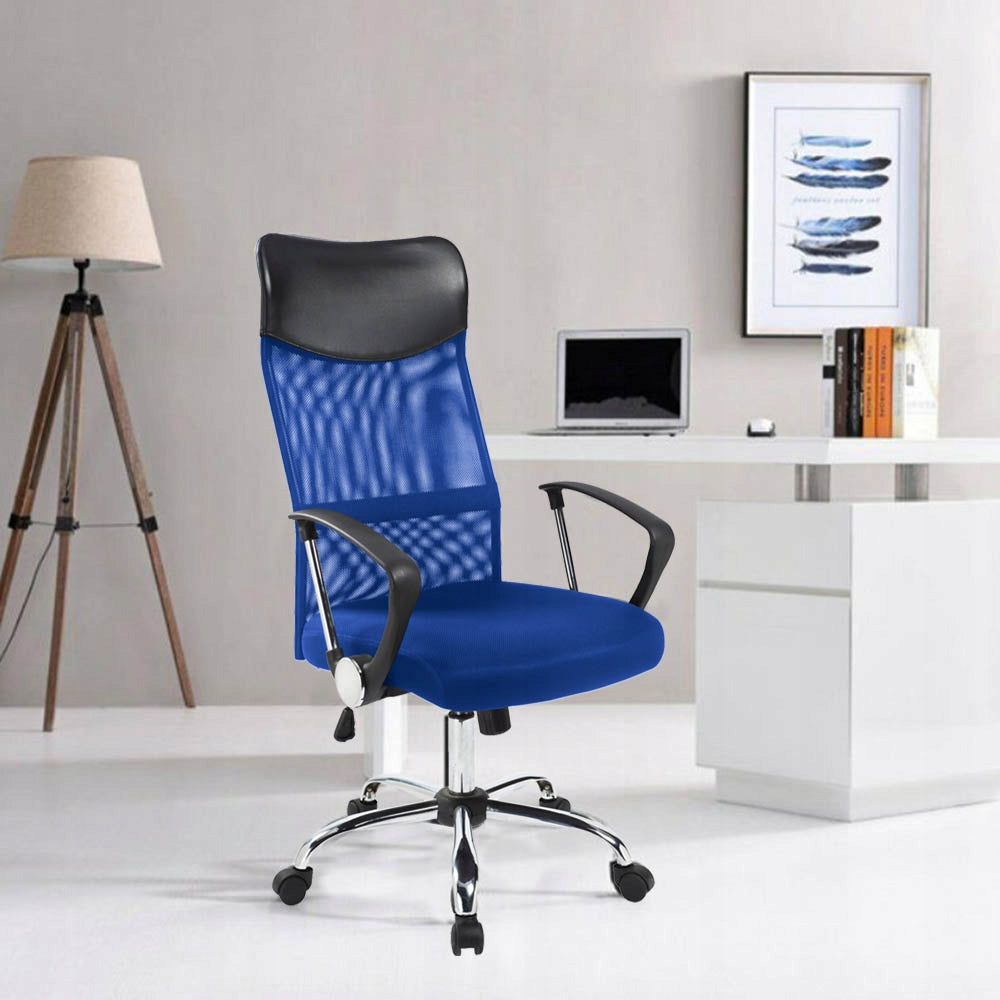 Ergonomic office chair swivel chair higher backrest mesh blue Brand Timeless Tools