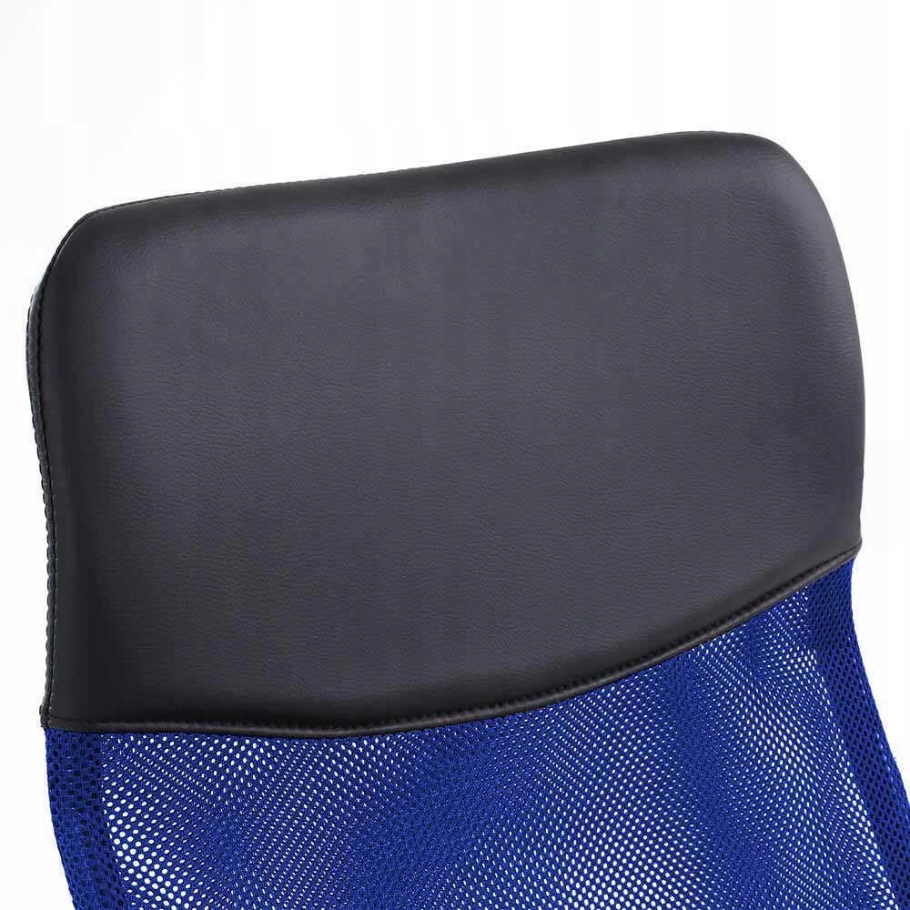 Ergonomic office chair swivel chair higher backrest mesh blue Furniture depth 52 cm
