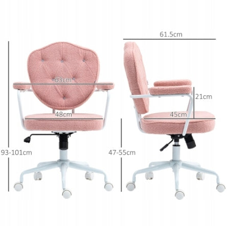 Ergonomic office chair, teddy bear plush, swivel, with rocking function Brand no brand