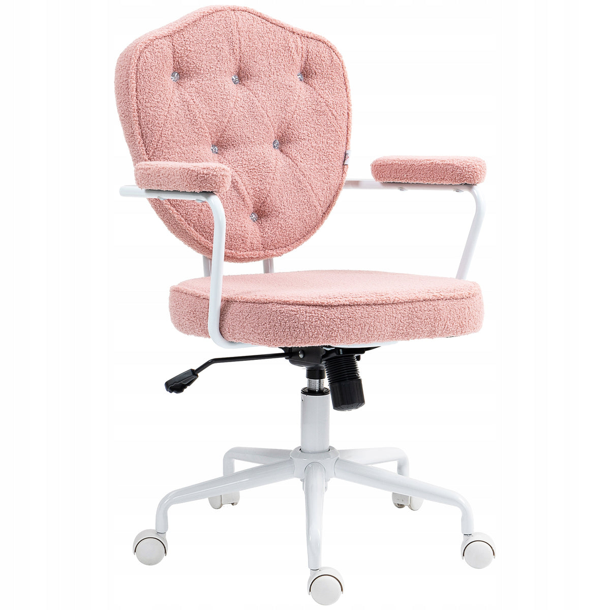 Ergonomic office chair, teddy bear plush, swivel, with rocking function