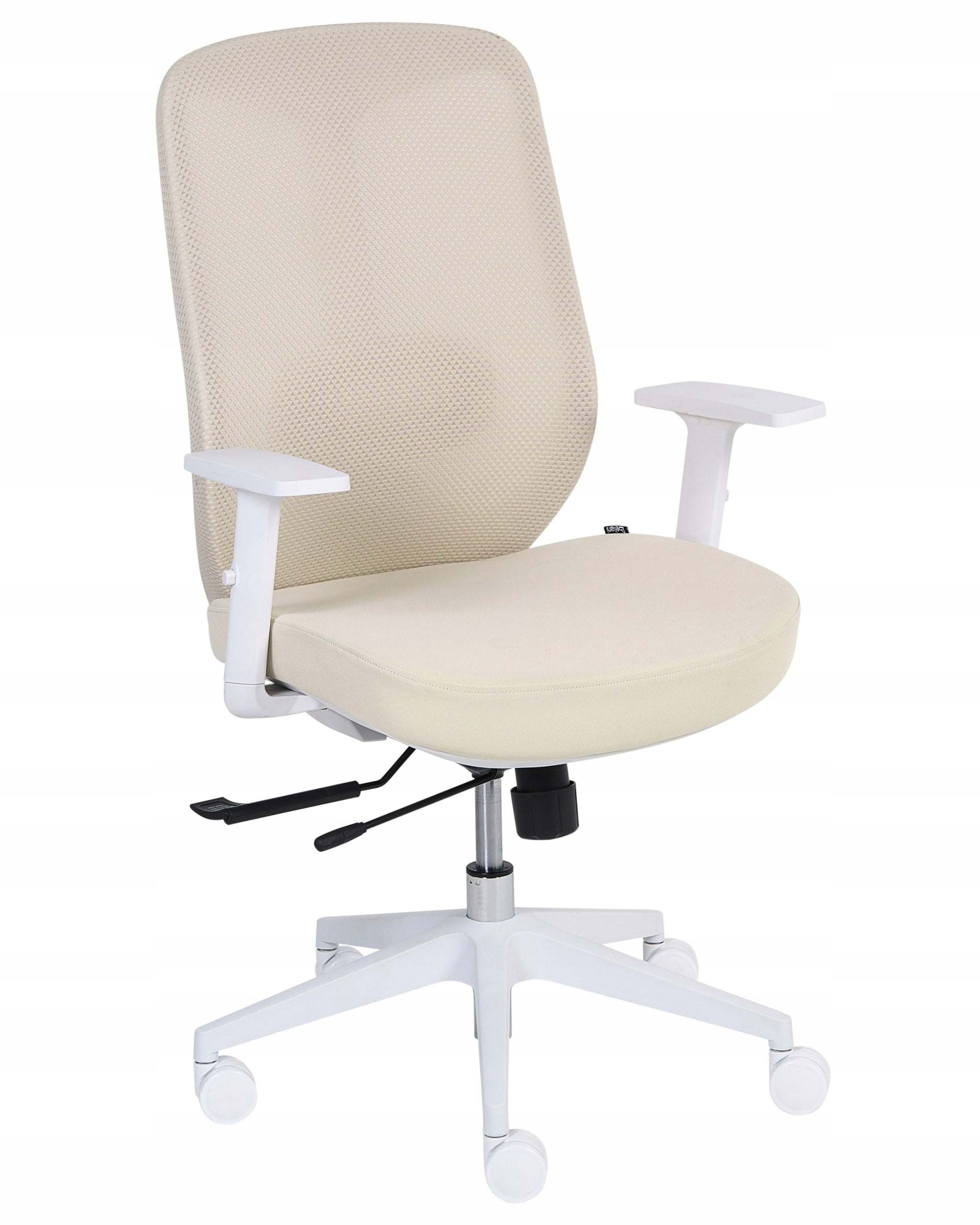 Ergonomic office chair with adjustable seat beige
