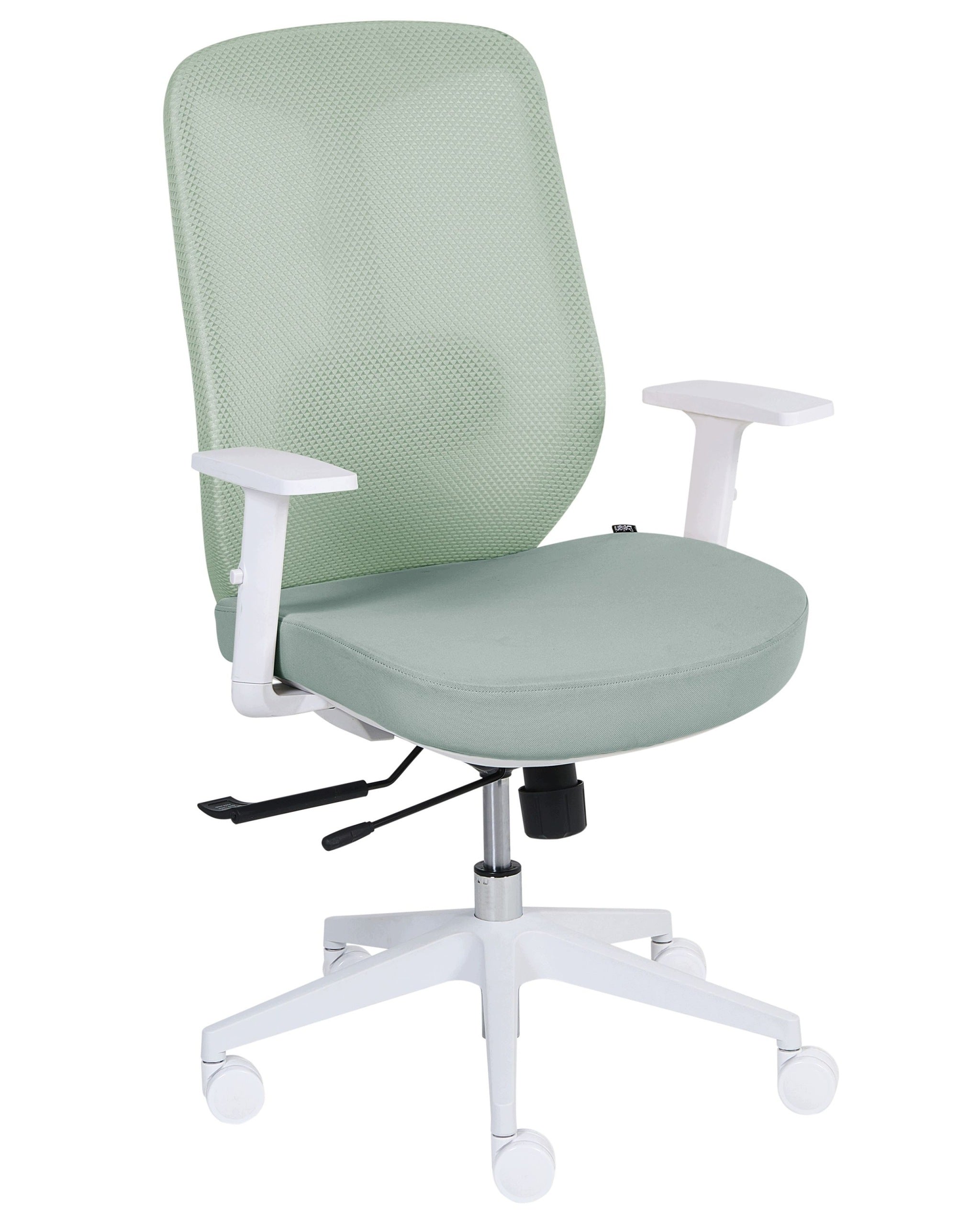 Ergonomic office chair with adjustable seat green