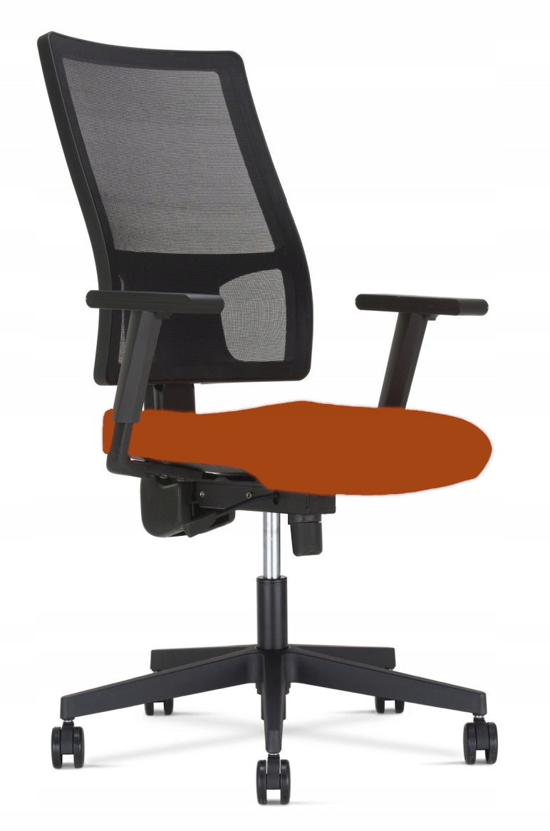 Ergonomic office swivel chair TAKTIK MESH R19T ACTIV1 mustard Upholstery color orange