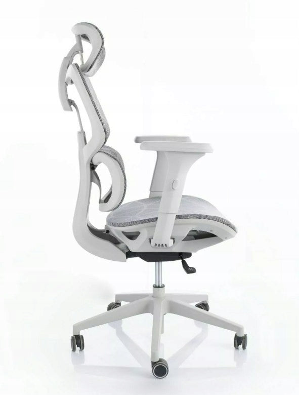 Ergonomic office swivel chair with headrest armrests DEVON grey Manufacturer code OBRDEVONSZ
