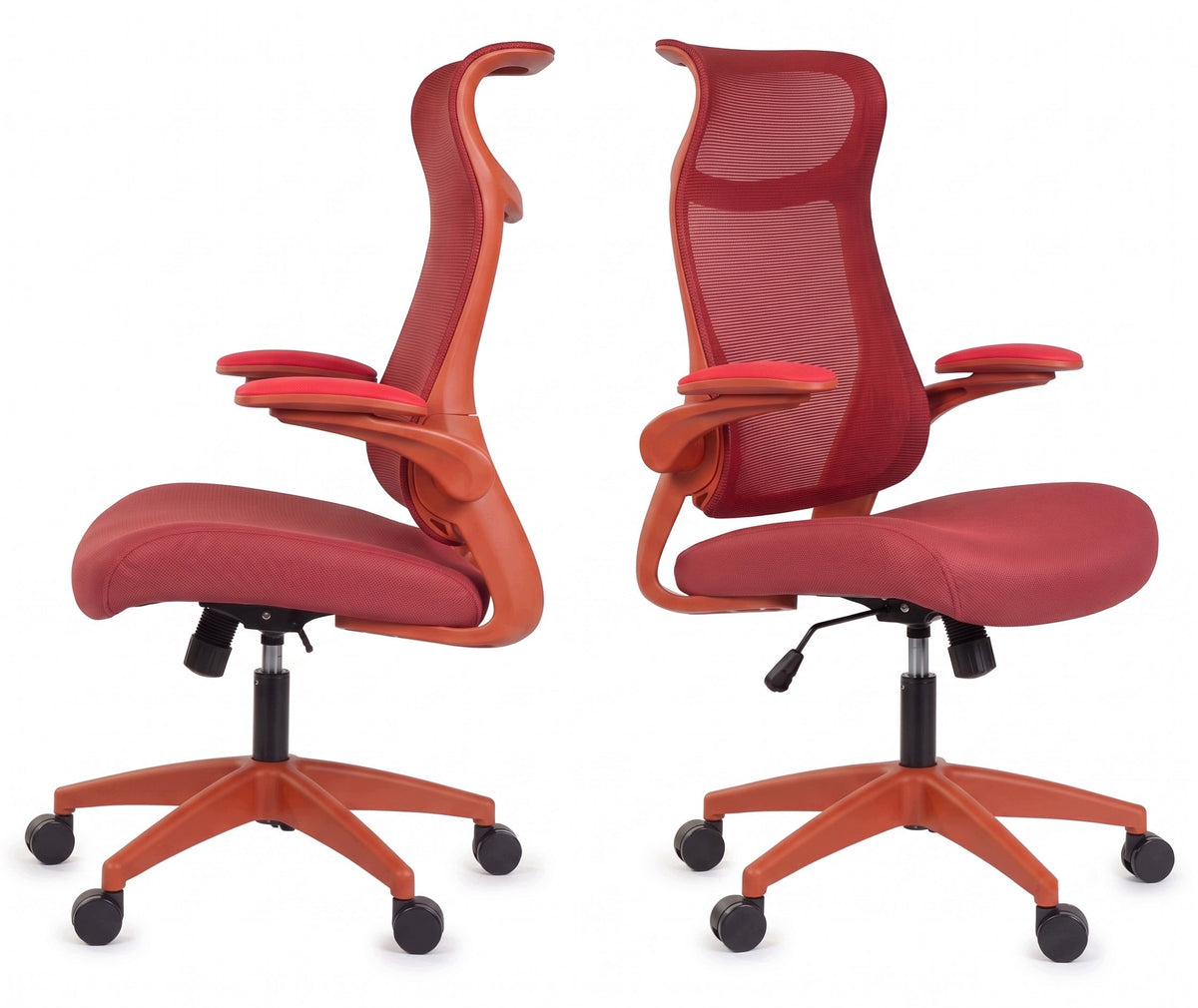 Ergonomic red office chair FHX001 adjustable health and safety armrests