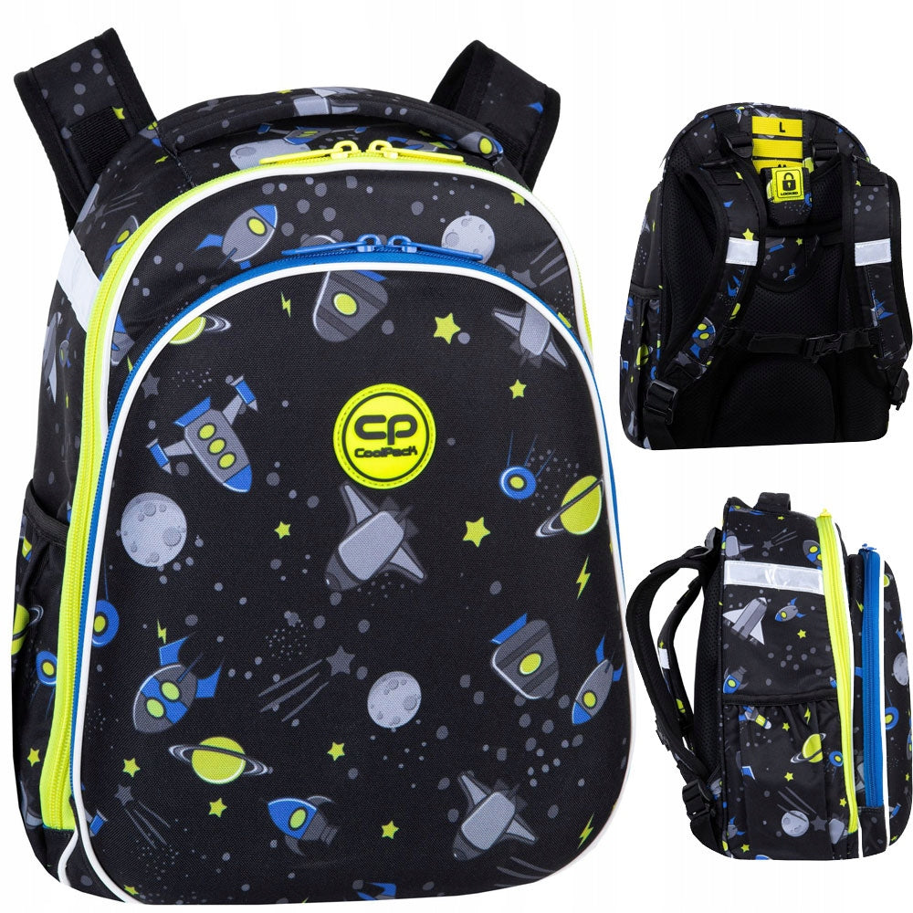 Ergonomic satchel with space up to 1st class SPACE ROCKETS CoolPack APOLLO