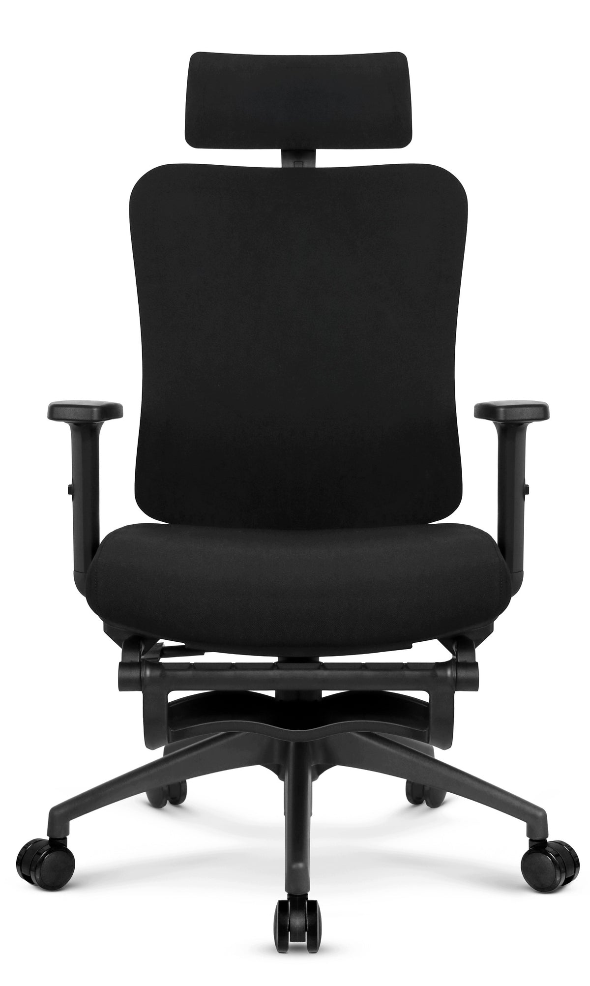 Ergonomic swivel chair Hells Chair HC-1041 Black Fabric with footrest Packaging status original