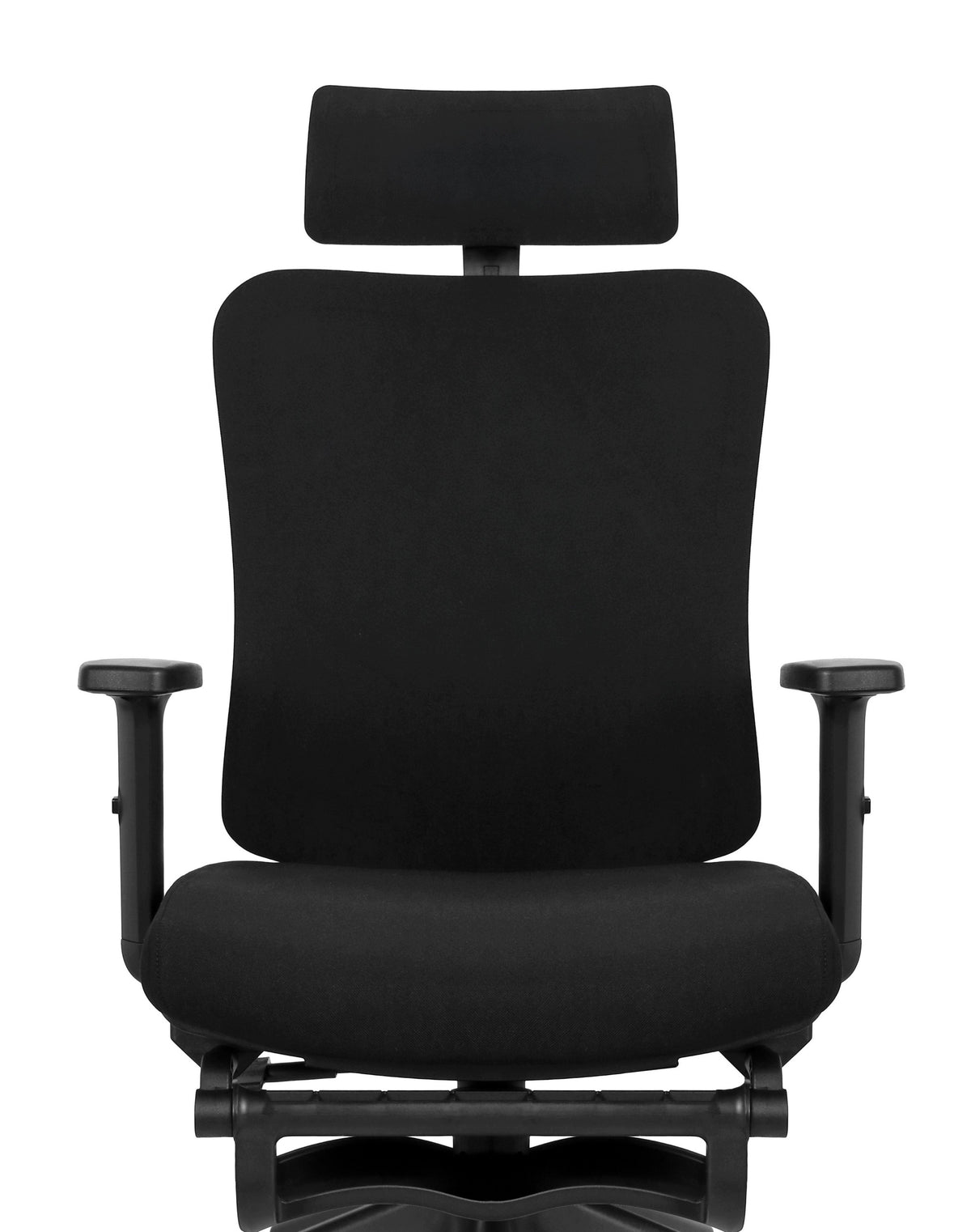 Ergonomic swivel chair Hells Chair HC-1041 Black Fabric with footrest