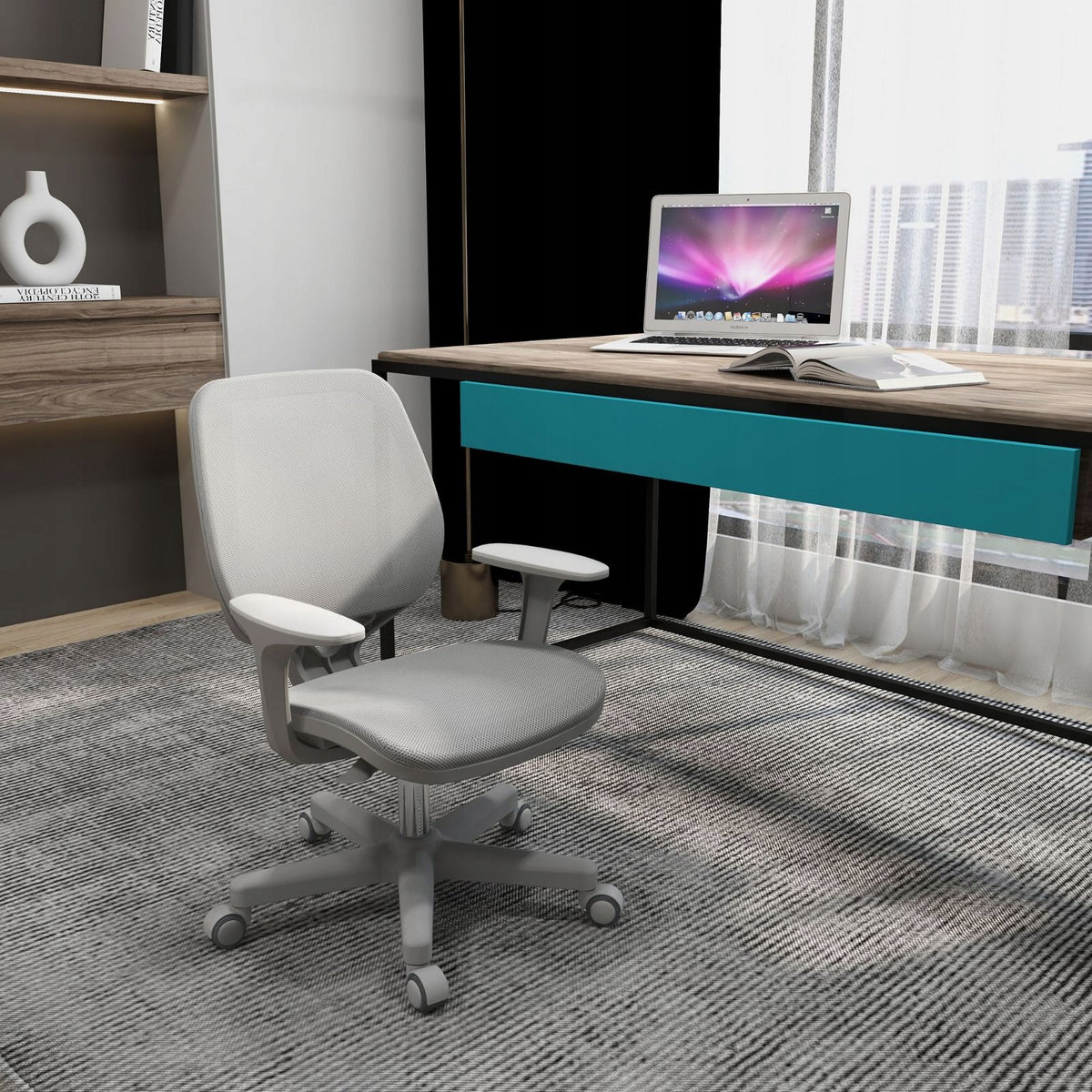 Ergonomic swivel office chair, 55 x 48 x 82,5-94,5 cm, grey Brand no brand