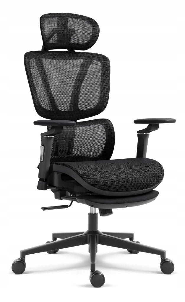 Ergonomic swivel office chair Hell's Chair HC-1044 black fabric Furniture depth 62 cm