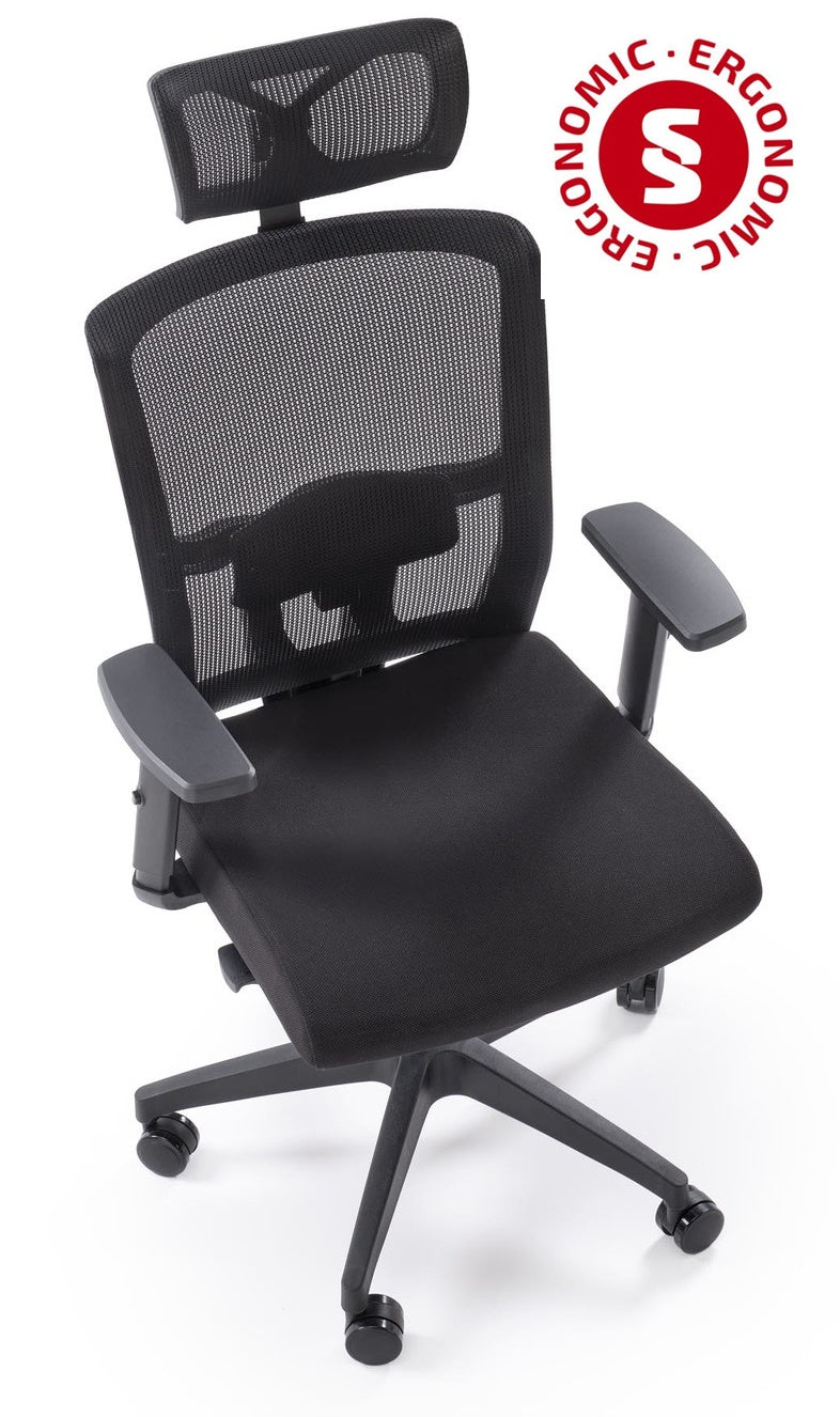 Ergonomic swivel office chair Mason black adjustable NEW HEALTH AND SAFETY STANDARDS Brand Halmar