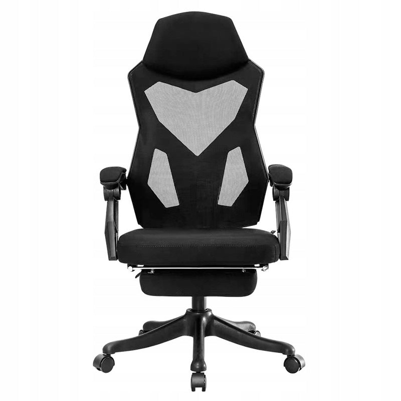 Ergonomic, swivel office chair, chair with headrest and footrest Furniture depth 60 cm