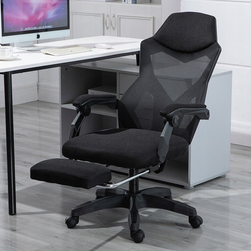Ergonomic, swivel office chair, chair with headrest and footrest