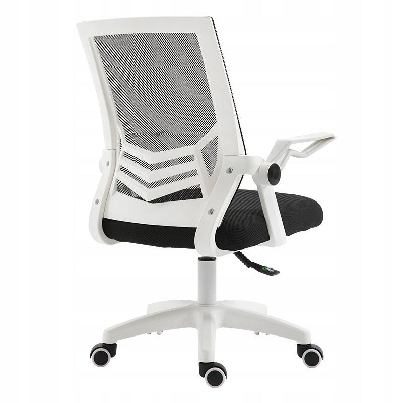 Ergonomic swivel office chair, mesh chair - white/black