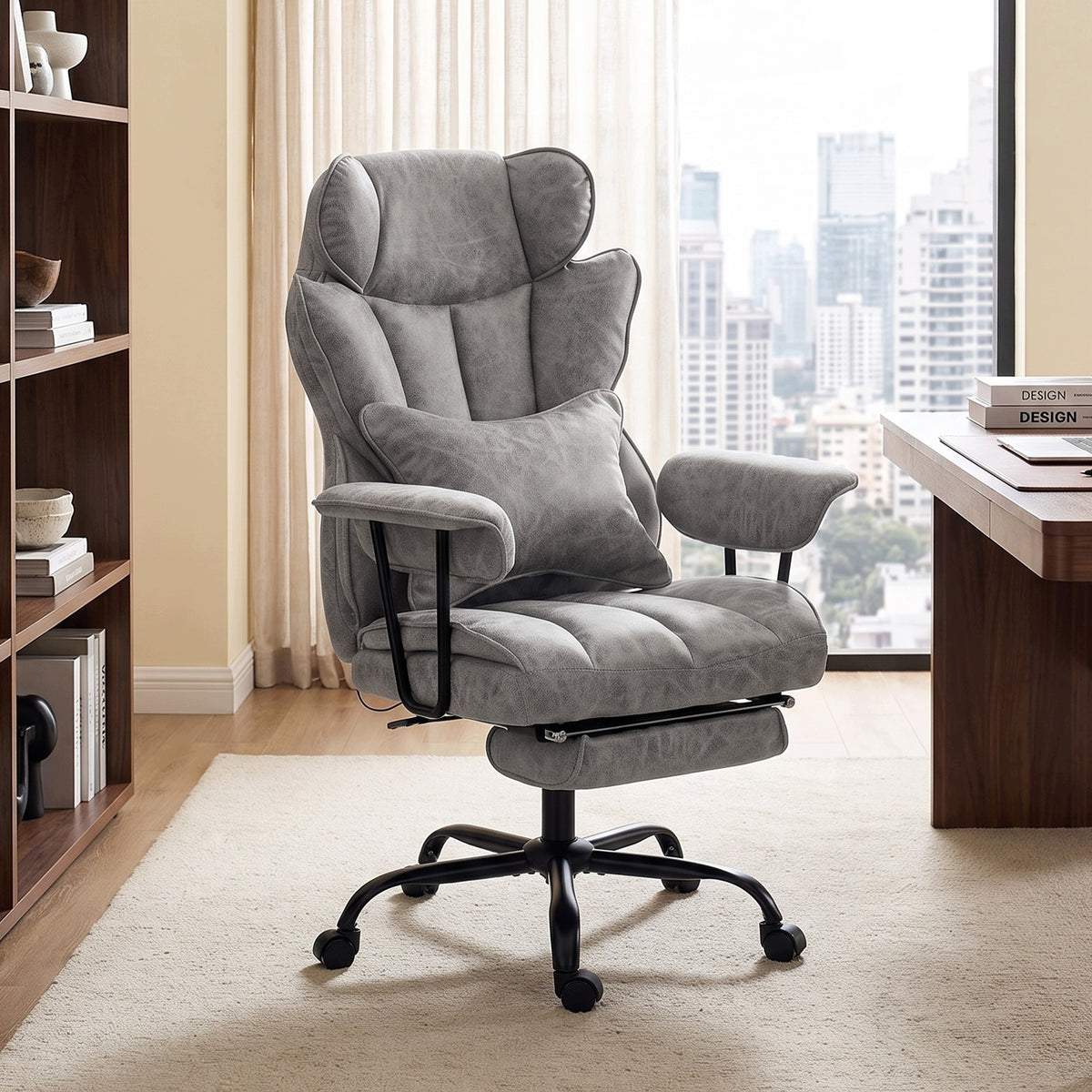 Ergonomic swivel office chair with 6-point massage and heating Packaging status original