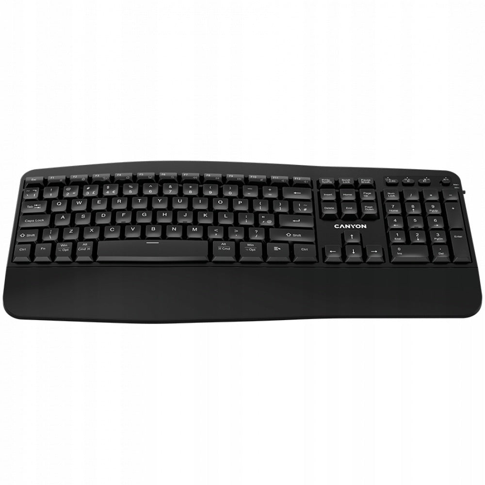 Ergonomic wireless keyboard Canyon HKB-W6 black