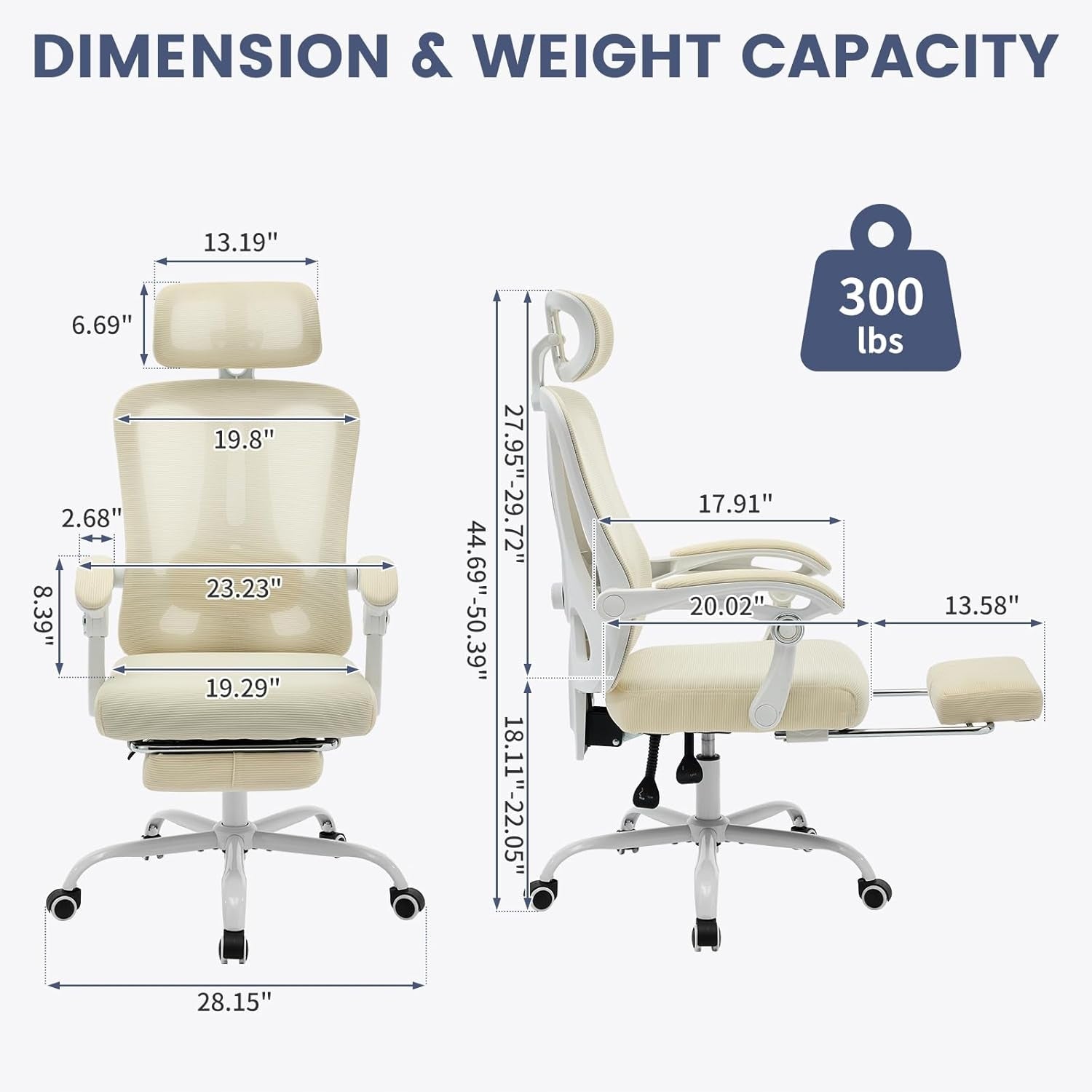 Ergonomiczny fotel biurowy z regulowanym podparciem lędźwiowym i podnóżkiem Manufacturer code VELLKEYS