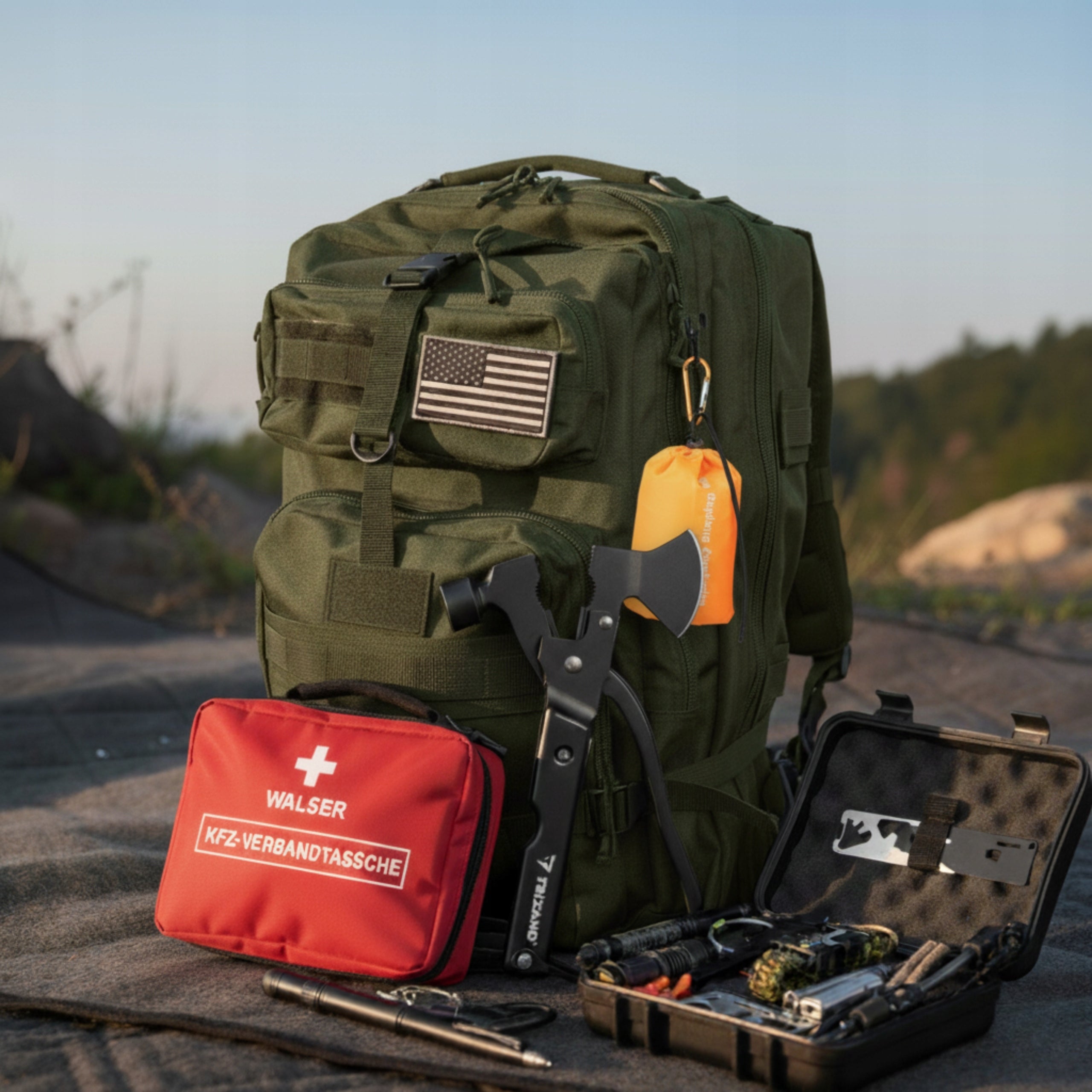Escape Backpack with Equipment Survival Essentials Set EAN (GTIN) 5905951134352