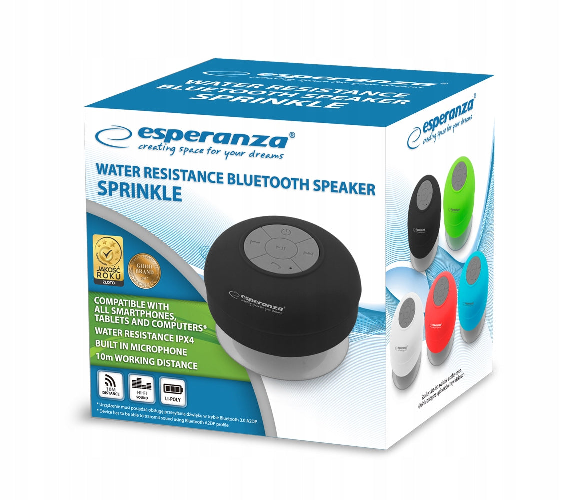 Esperanza Bt Speaker Waterproof Sprinkle Black Esperanza Model other