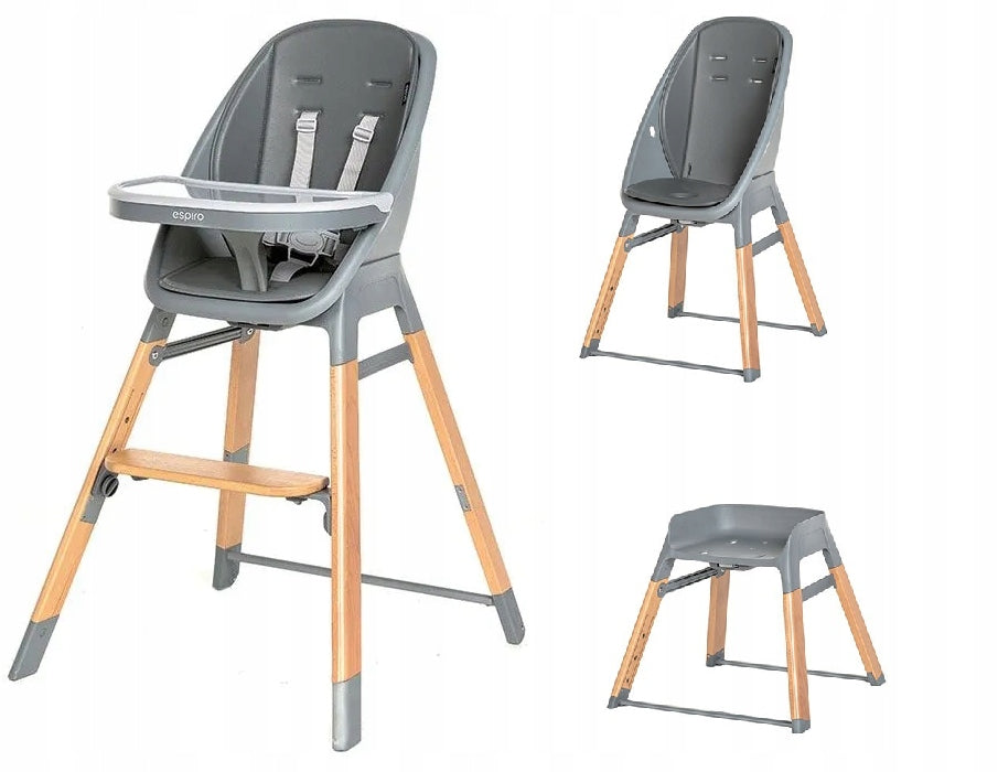 Espiro SENSE Wooden chair Grey
