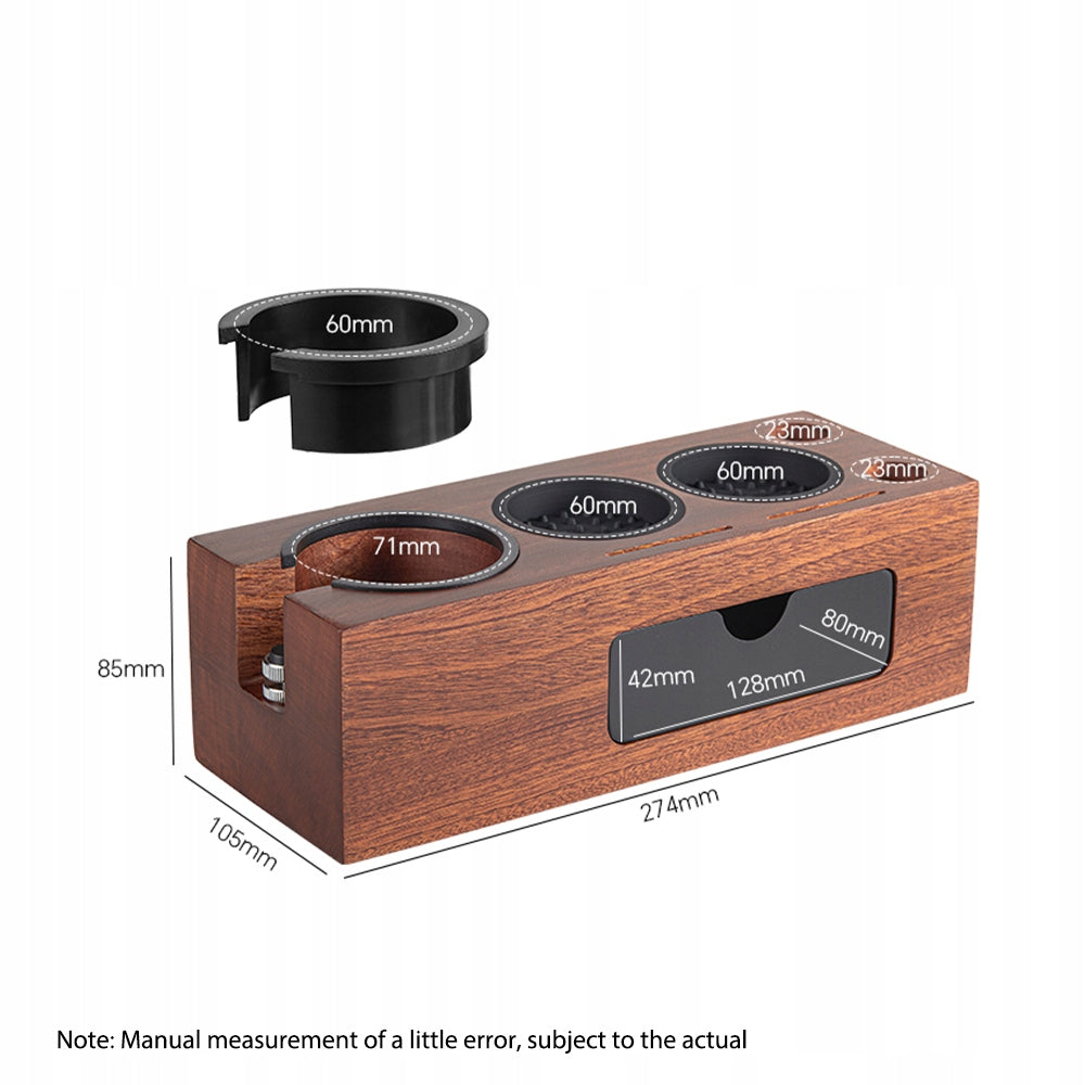 Espresso Tamping Station Wooden Espresso Manipulation Holder 3 NO