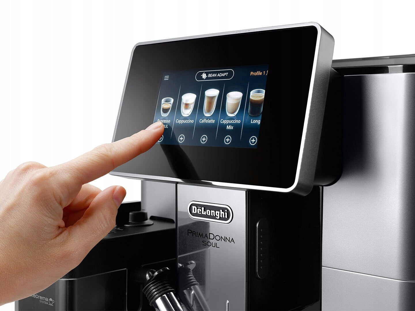 Espresso machine De'Longhi PrimaDonna Soul 610.55.SB 1450W silver/grey Manufacturer code ECAM610.55.SB 610.55.SB PrimaDonna Soul