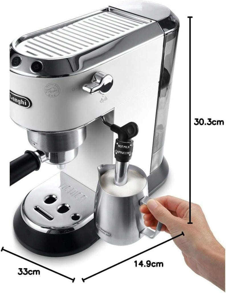Espresso machine De'Longhi flask silver 1300 W 15 bar Manufacturer code Elegancki kompaktowy kolbowy ekspres do kawy