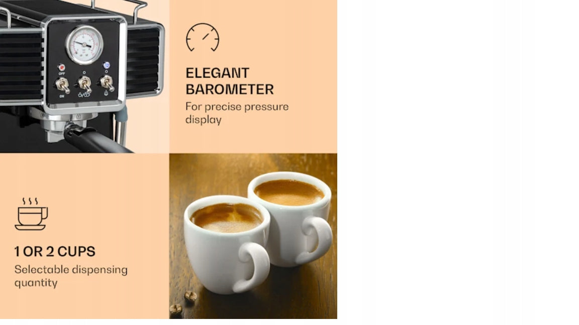 Espresso machine Klarstein Gusto Classico D763 EAN (GTIN) 4060656448577