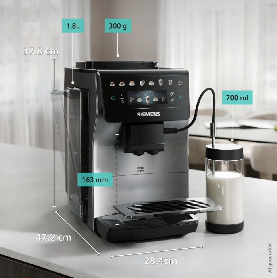 Espresso machine Siemens EQ600 iAroma TP605EM3 1500W 15bar Model TP605EM3