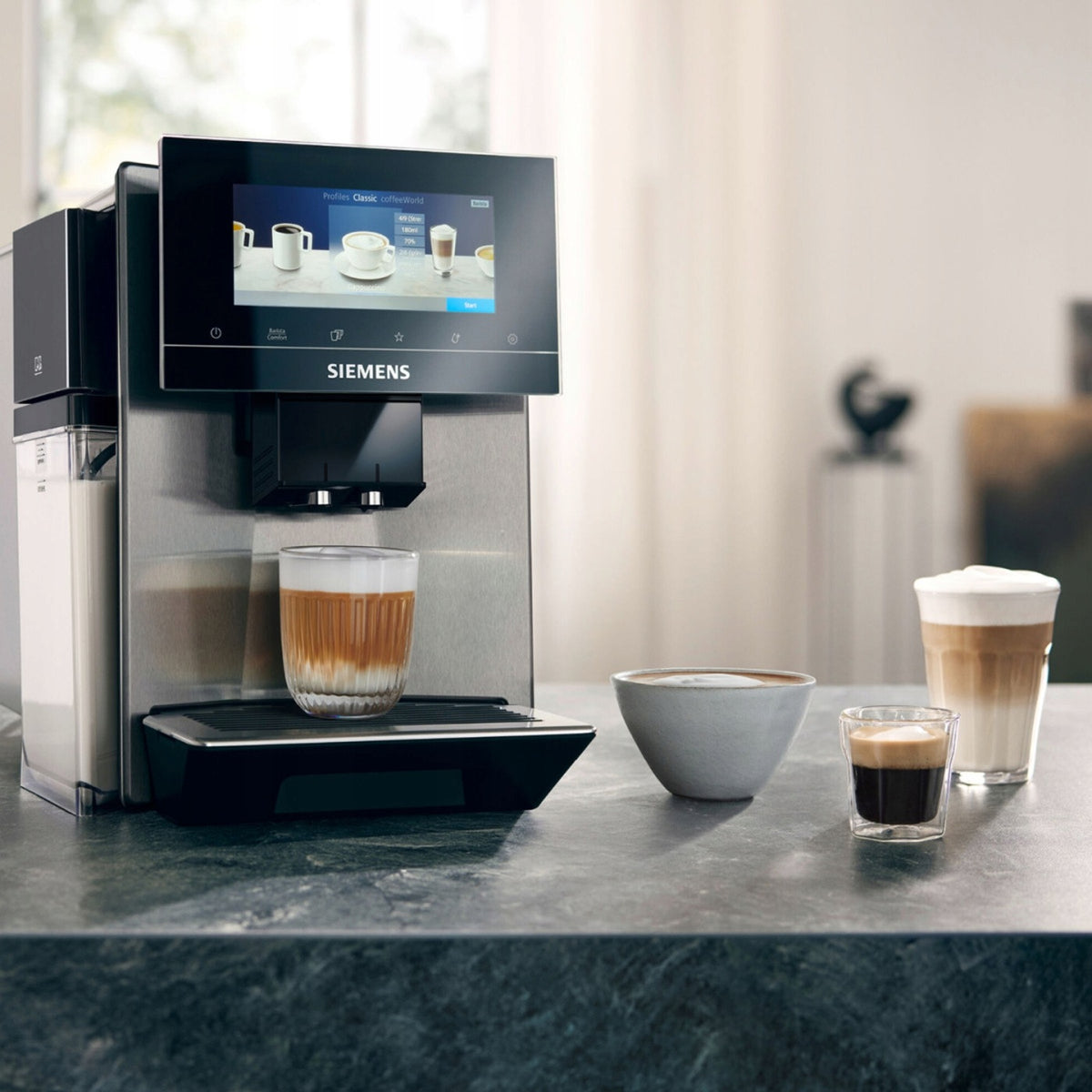 Espresso machine Siemens EQ900 plus TQ903RZ3 – silver Model EQ900 plus TQ903RZ3