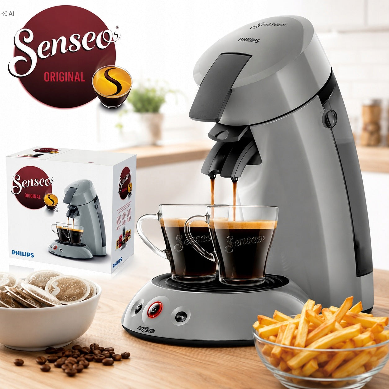 Espresso machine for Philips Senseo HD7806 1450W grey Brand Philips