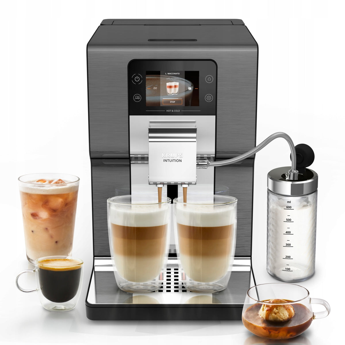 Espresso machine for coffee KRUPS Intuition Experience Hot&Cold 36 drinks