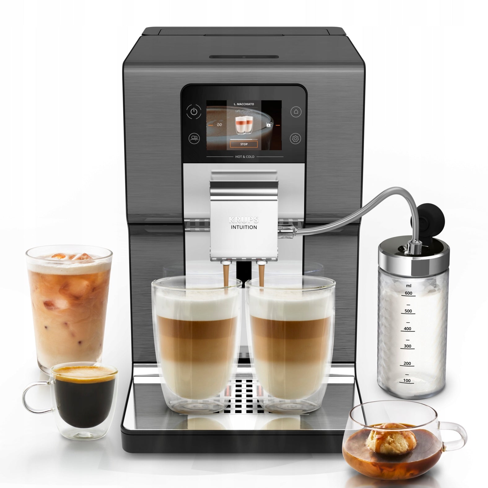 Espresso machine for coffee KRUPS Intuition Experience Hot&Cold 36 drinks