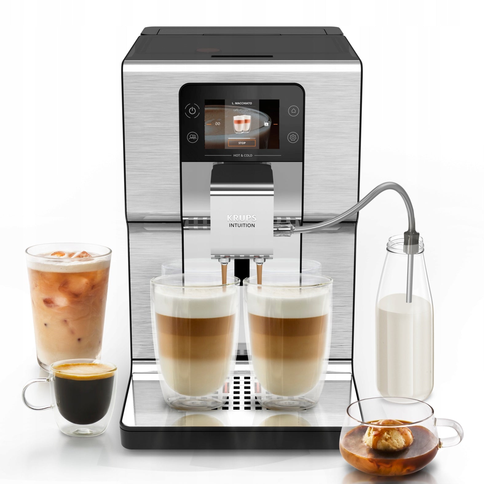 Espresso machine for coffee KRUPS Intuition Experience Hot&Cold EA879EEA