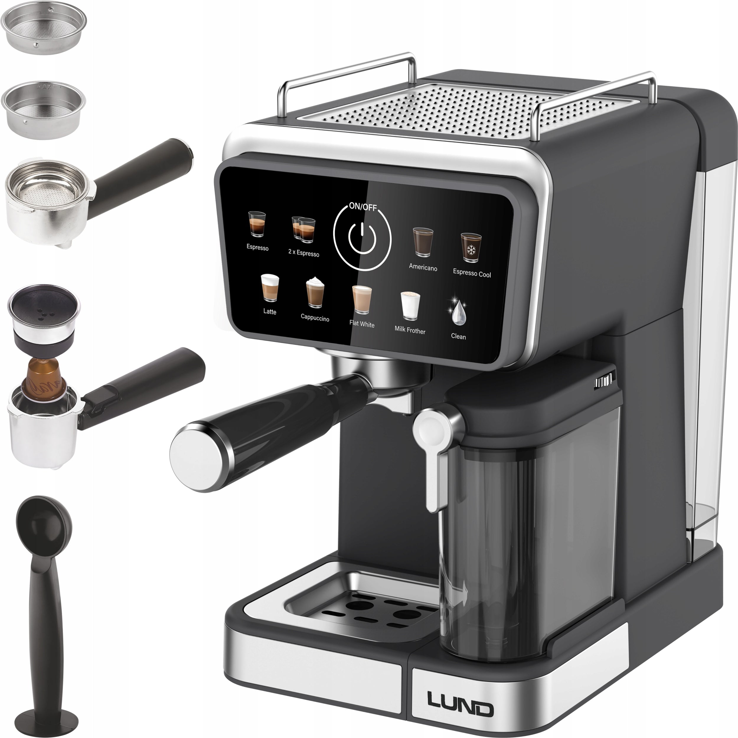 Espresso machine for coffee automatic flask 20BAR 1350W 68502 Lund