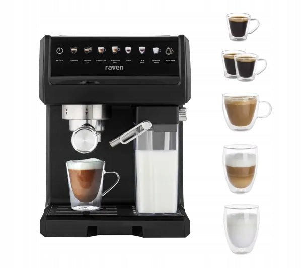Espresso machine for flask coffee Raven EER007 1450W 20 bar Black
