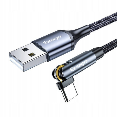Essager 3in1 USB-A to USB-C Lightning Micro 15W Fast Charging Cable 1M