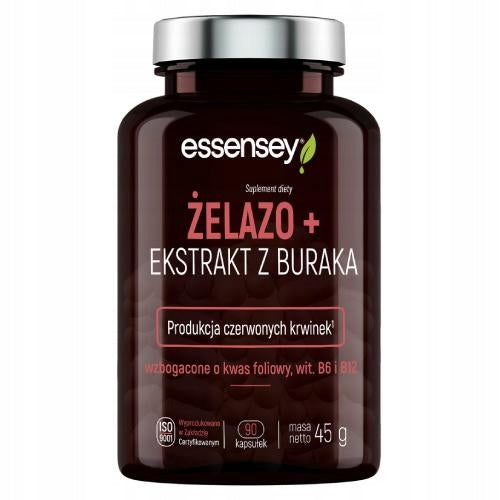 Essensey Iron + Beet Extract, 90 kaps.