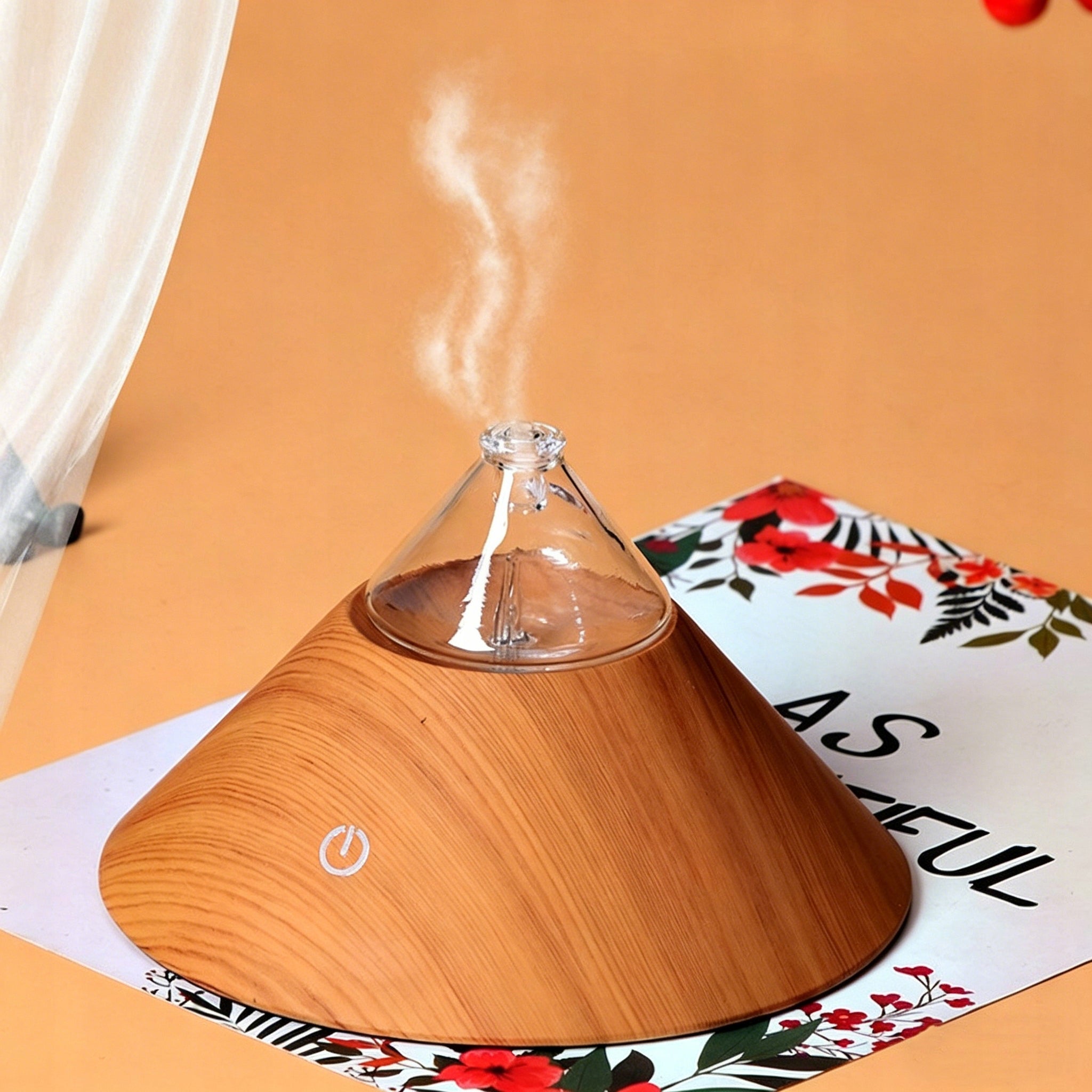 Essential Oil Nebulizer Anhydrous Diffuser Aromatherapy Adjustment Dominant color brown
