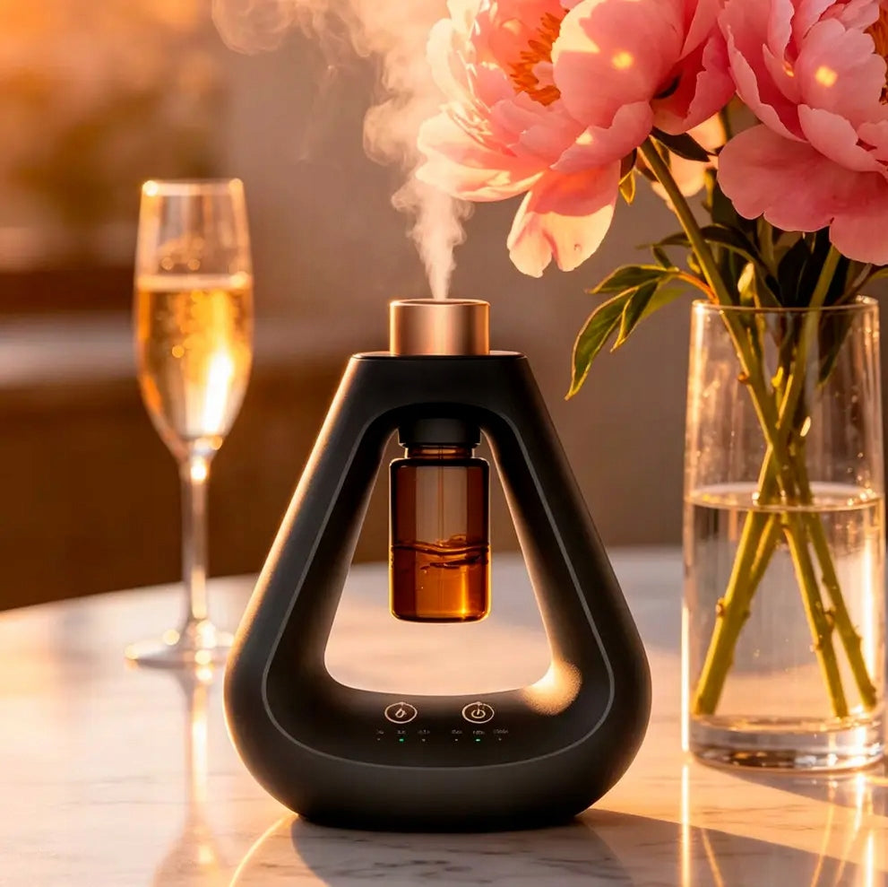 Essential Oil Nebulizer Diffuser Anhydrous Triangle Black Manufacturer code Dyfuzor nebulizator olejków