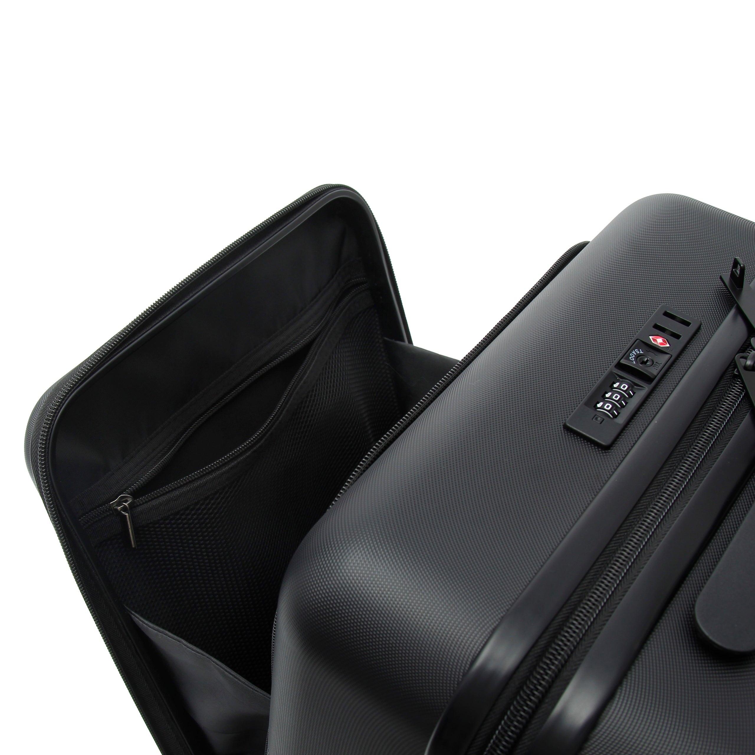 Eternitive E2 cabin suitcase hard ABS 38L laptop pocket TSA black Manufacturer code C-E2-B