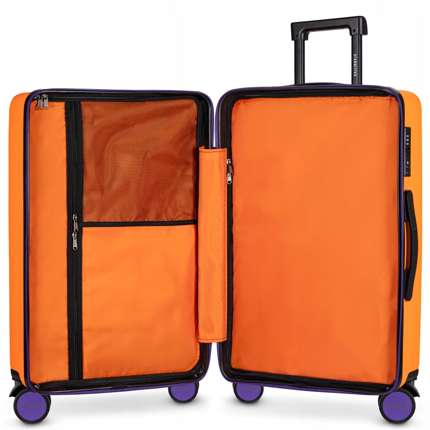 Eternitive JOY Travel Suitcase Large L 99l ABS TSA Wheels 360° Orange Brand Eternitive