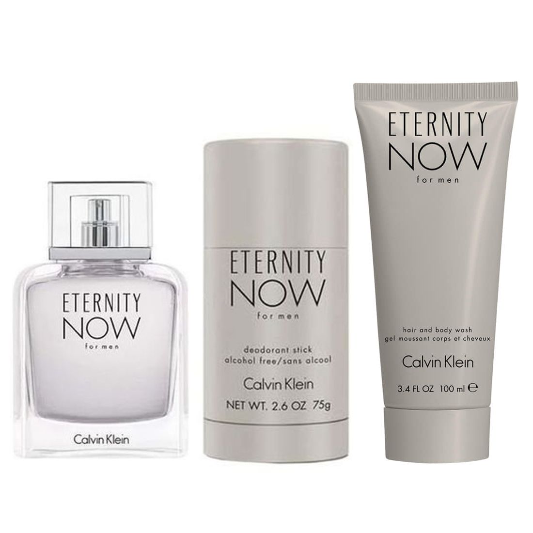 Eternity Now Men set 100 ml EDT + 75 ml Deo Stick + 100 ml Shower gel Packaging status original