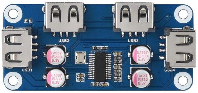 Ethernet / USB HUB HAT (B) for Raspberry Pi 4x USB 2.0 Waveshare 20317 Manufacturer code 20317