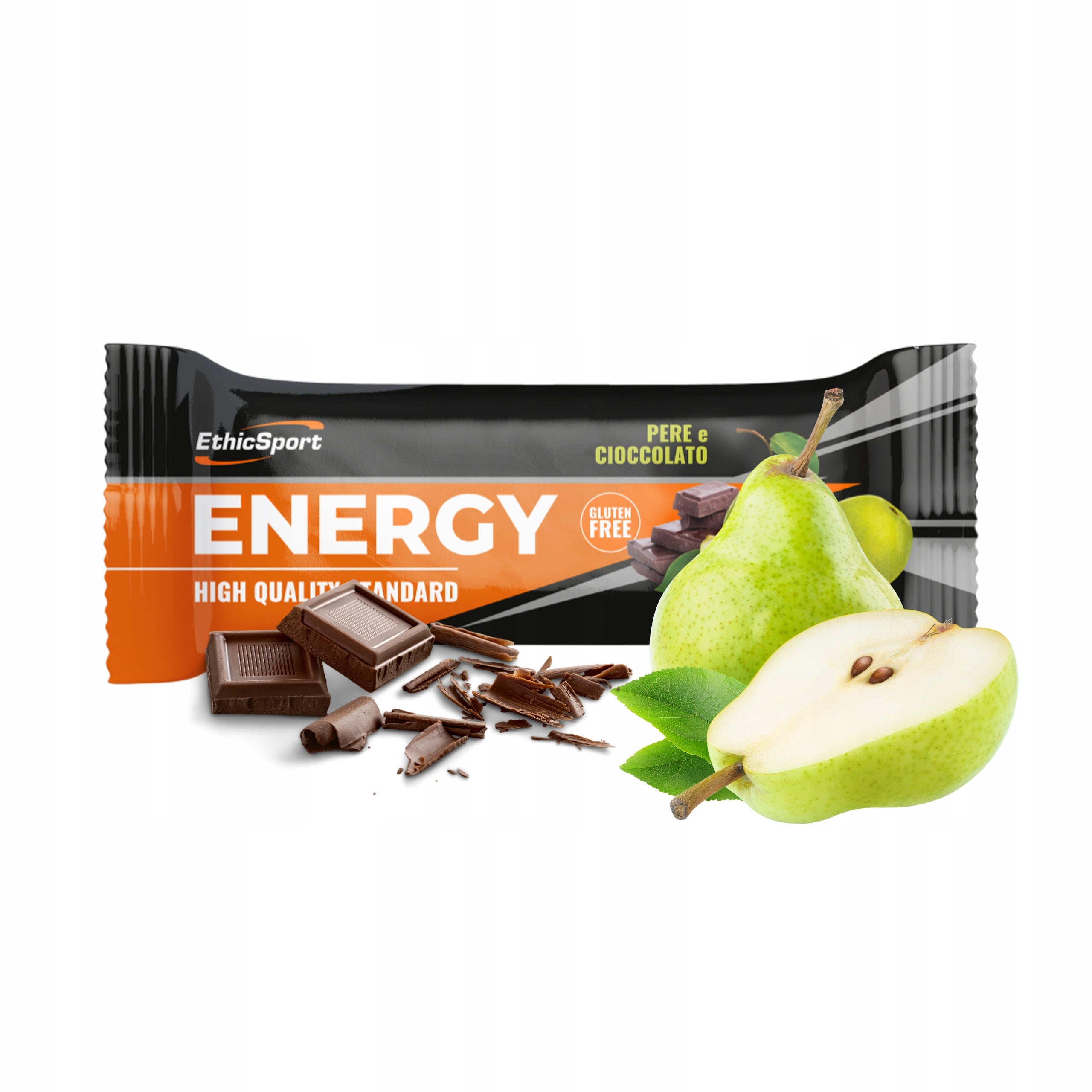 EthicSport Energy Bar Carbo Pear Chocolate 35 g COALS Packaging status original