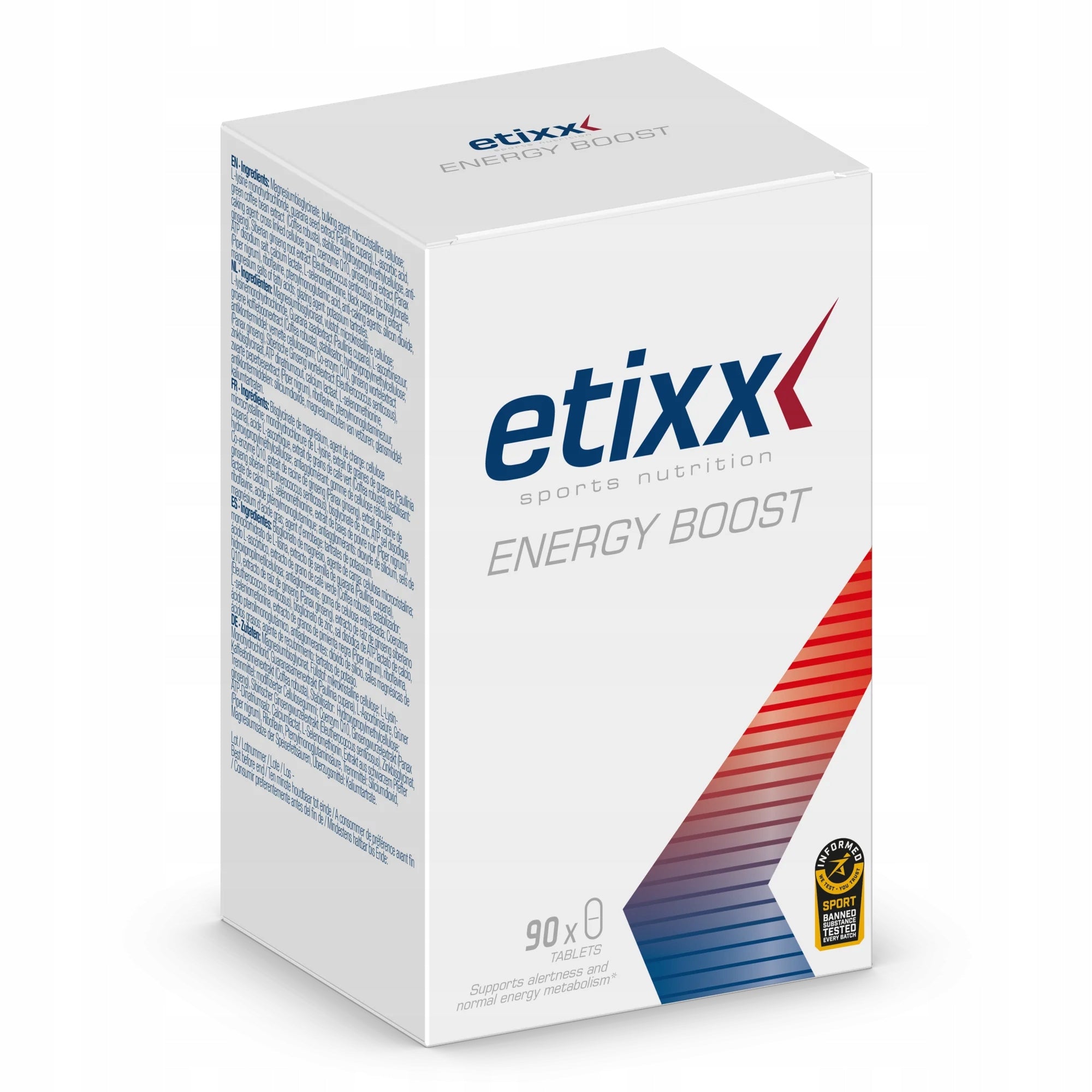 Etixx Energy Boost pre-workout supplement with caffeine 90 tablets