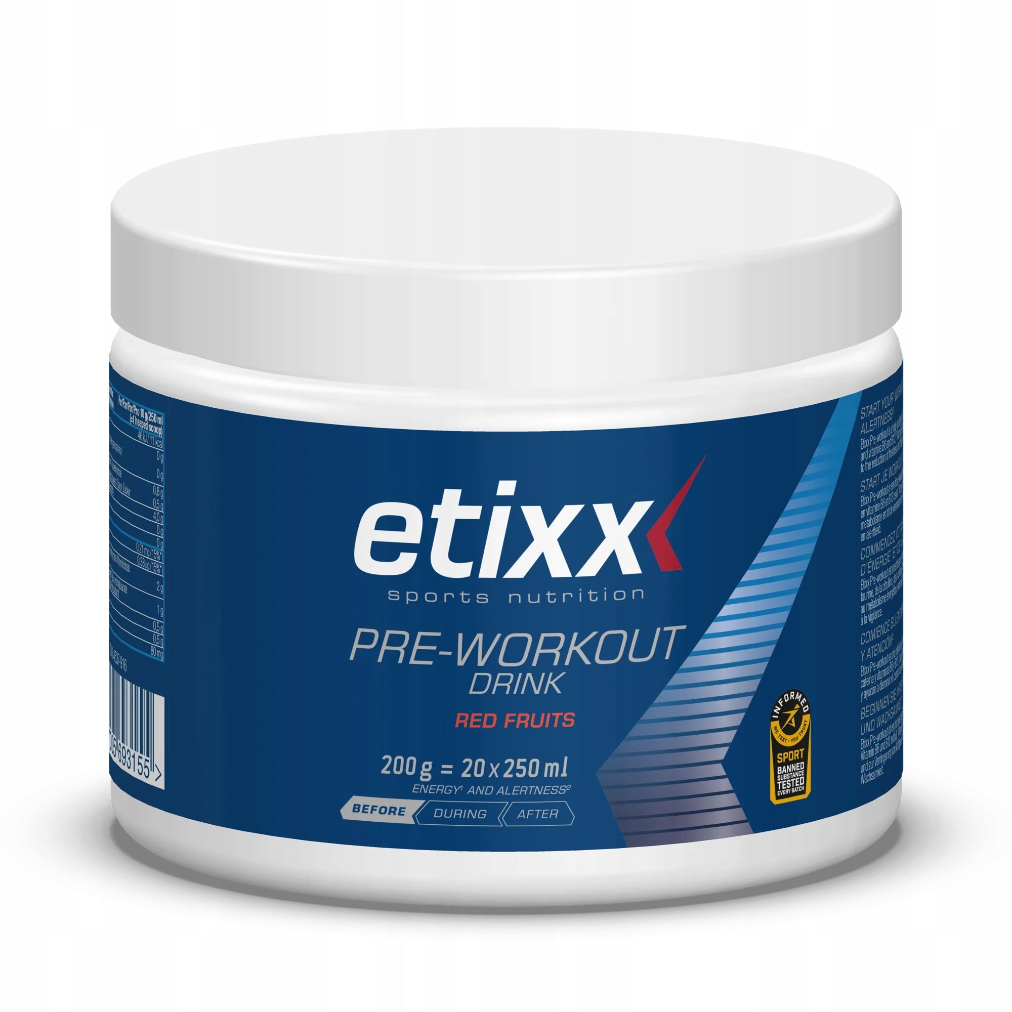 Etixx Pre-Workout Drink Red Fruits 200 g fruit